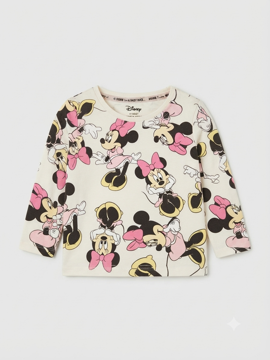Disney Minnie Mouse Printed Long Sleeve T-Shirt for Girls